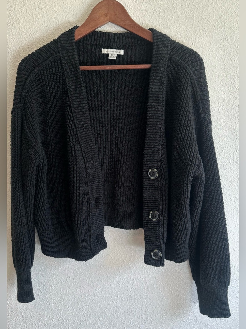 American Eagle women’s size medium black button up cardigan